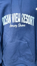 Load image into Gallery viewer, ARCHED DENIM DISTRESSED LETTERS HOODIE
