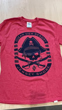 Load image into Gallery viewer, CHILD&#39;S 100% COTTON T=SHIRT PIRATE HEAD STRIPE OVAL
