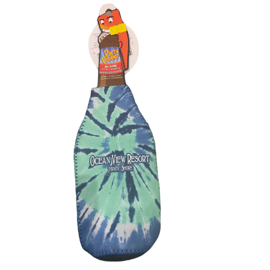 Koozie with Bottle Opener (Blue Tie Dye)